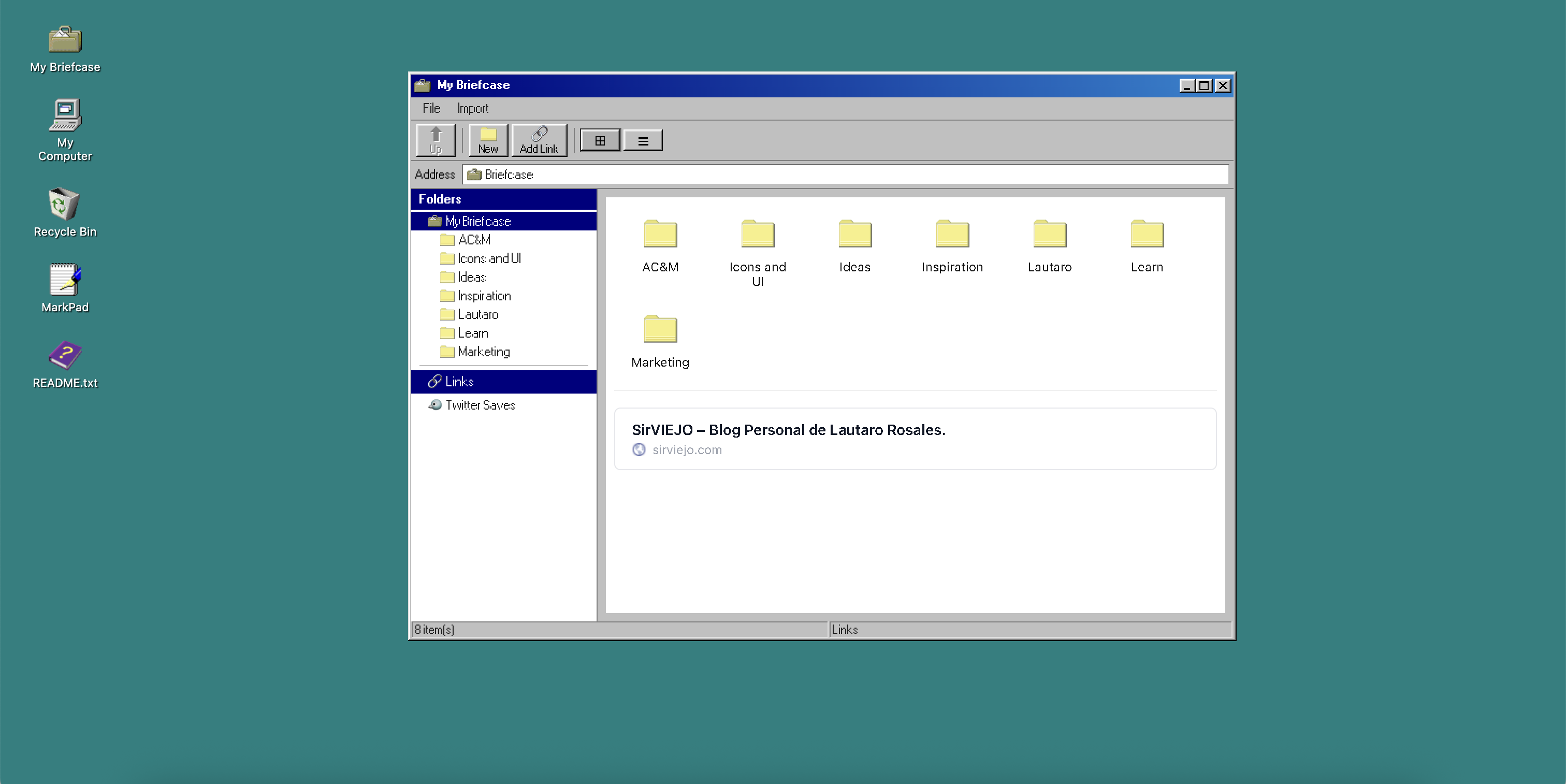 Briefcase — My Briefcase window